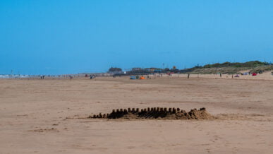 Sand castles at Mablethorpe Beach