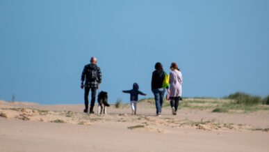 Family at the beach
